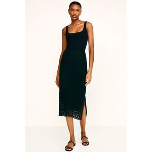 Philosophy by Alberta Ferrari Laser Cut Midi Skirt in Black 6